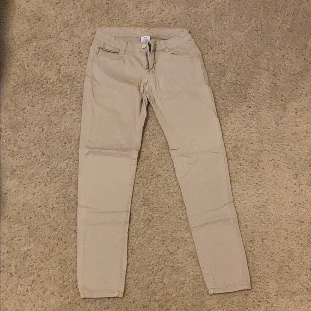 Skinny Uniform Pants - Khaki
